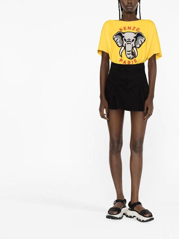 KENZO: t-shirts online - Round neck cotton t-shirt with print