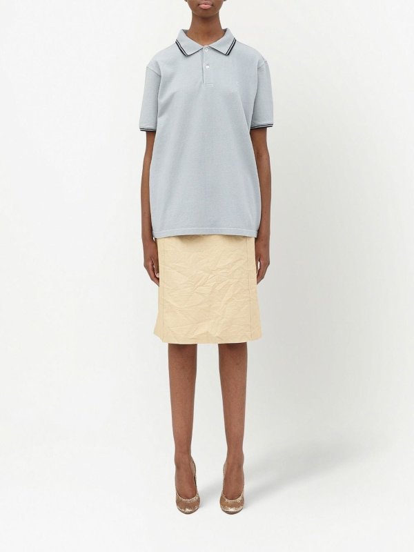 iKRIX Maison Margiela: polo shirts - Cotton stripe-trim polo shirt