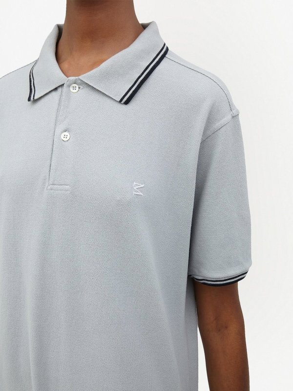 Maison Margiela buy online Cotton stripe-trim polo shirt