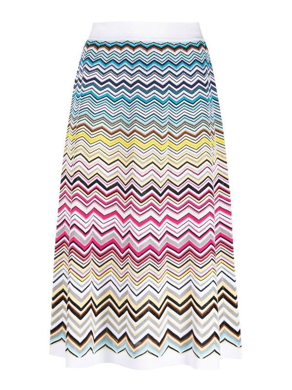 MISSONI: ニーレングススカート＆ミディ丈 - 膝丈/ミディスカート - 赤