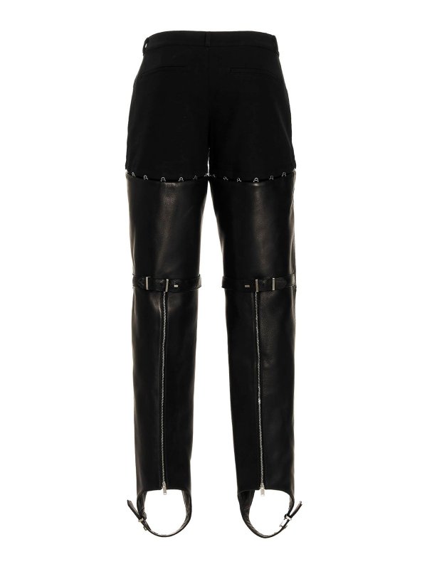 DION LEE: Pantalones de cuero online - Pantalones De Cuero - Negro
