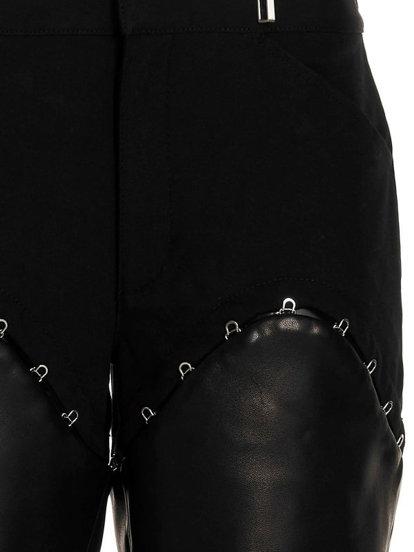 iKRIX DION LEE: Pantalones de cuero - Pantalones De Cuero - Negro