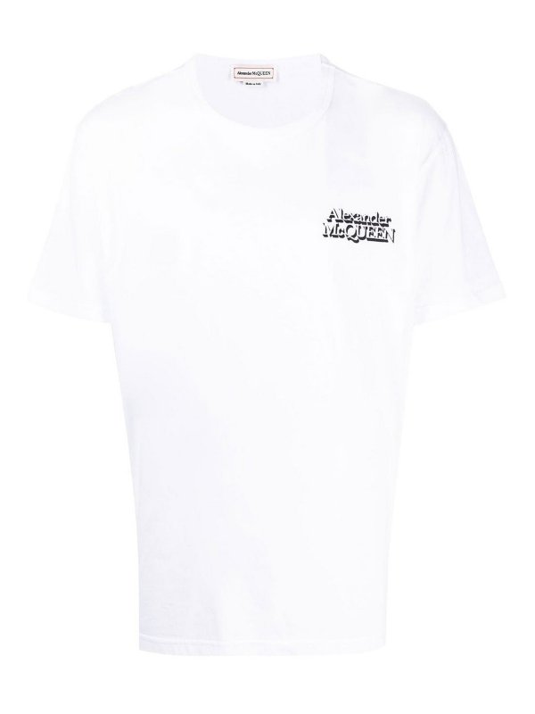 Alexander Mcqueen Logo print Tee - White - Men | 735284QUX909000