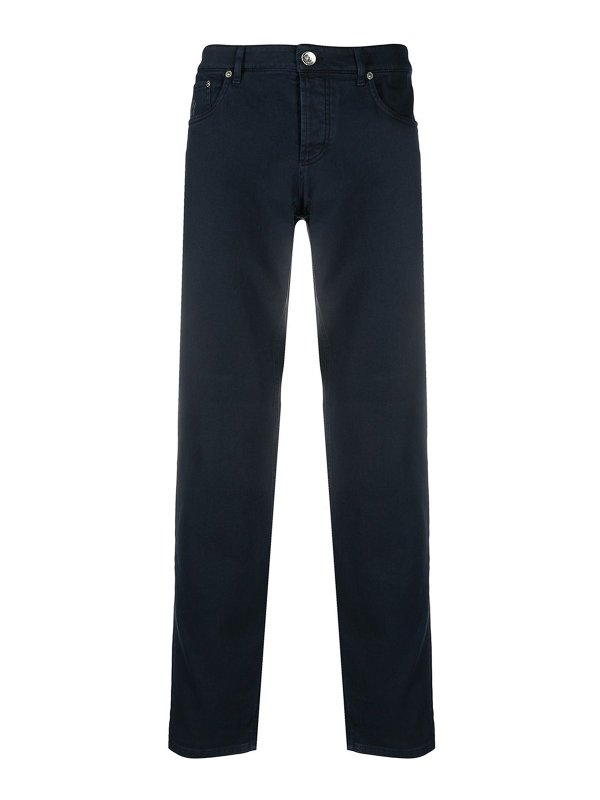 BRUNELLO CUCINELLI: ストレートジーンズ - ストレートジーンズ - ダークウォッシュ
