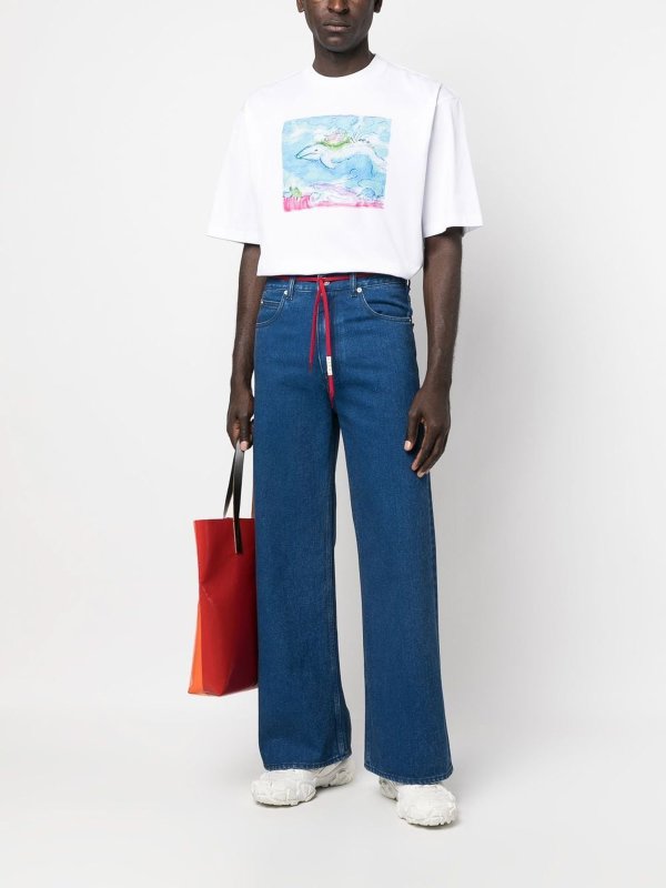 Marni: flared jeans online - Cotton flared jeans