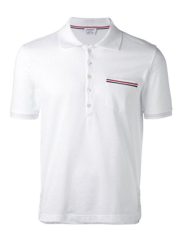 THOM BROWNE: polo shirts - Cotton polo