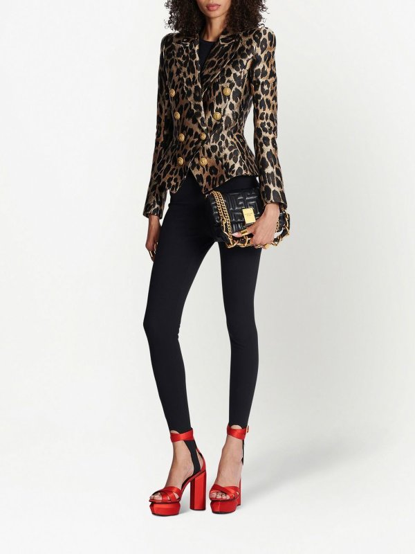 Balmain: giacche blazer online - Blazer leopardato