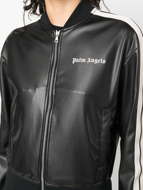 Palm Angels buy online Lederjacke - Schwarz