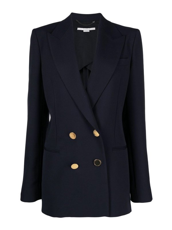 Blazers Stella Mccartney - Double-breasted blazer with peak lapels ...