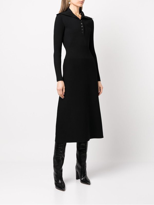iKRIX TORY BURCH: maxi dresses - Polo sweater dress with ribbed paneling