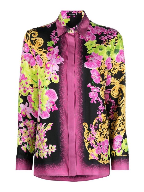 VERSACE: Camisas - Camisa de seda