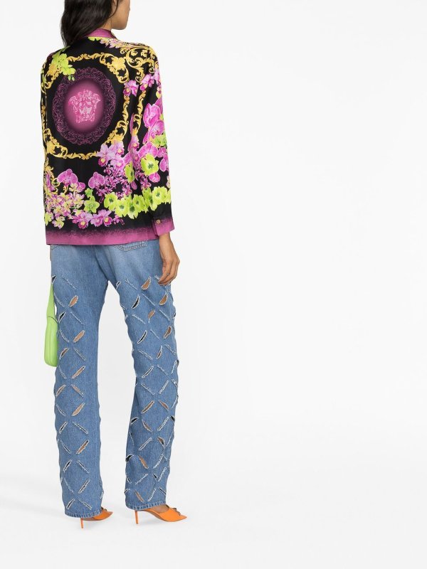Camisa de seda shop online: VERSACE