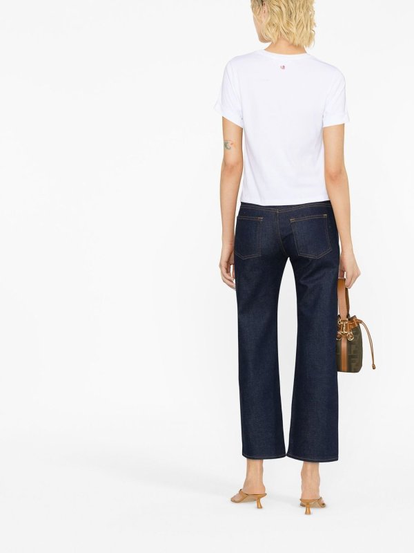【Victoria Beckham】オーガニックコットンジャージーTシャツ Victoria Beckham オーガニックコットン Tシャツ | ブラック