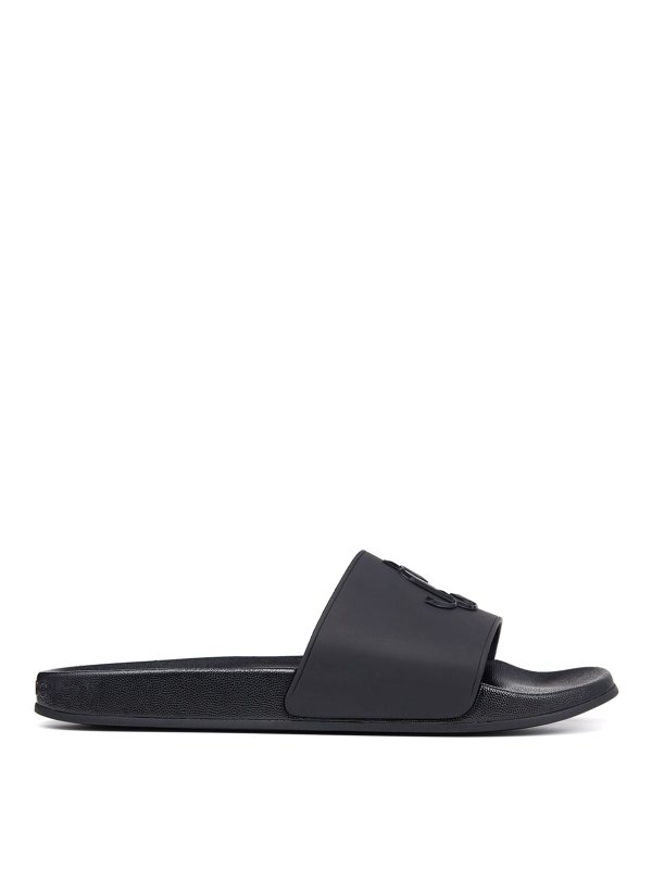JIMMY CHOO: flip flops - Monogram-jacquard flip flops