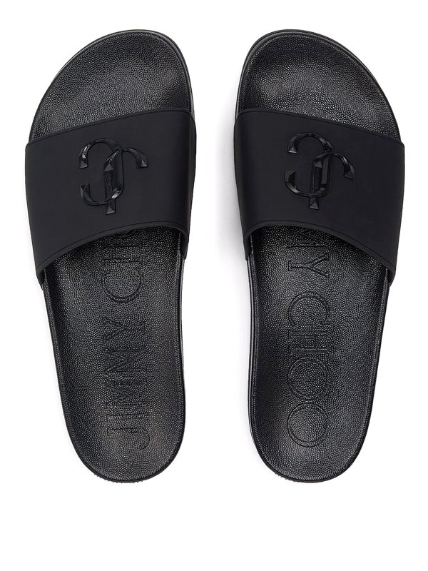 Monogram-jacquard flip flops shop online: JIMMY CHOO