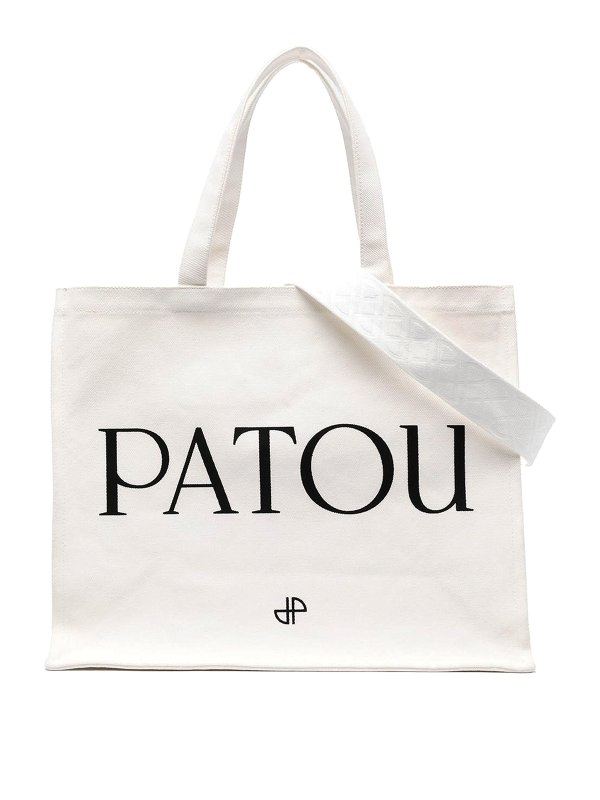 PATOU: totes bags - Organic cotton bag with logo