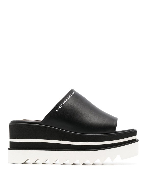 STELLA McCARTNEY: sandals - Platform-sole sandals with logo
