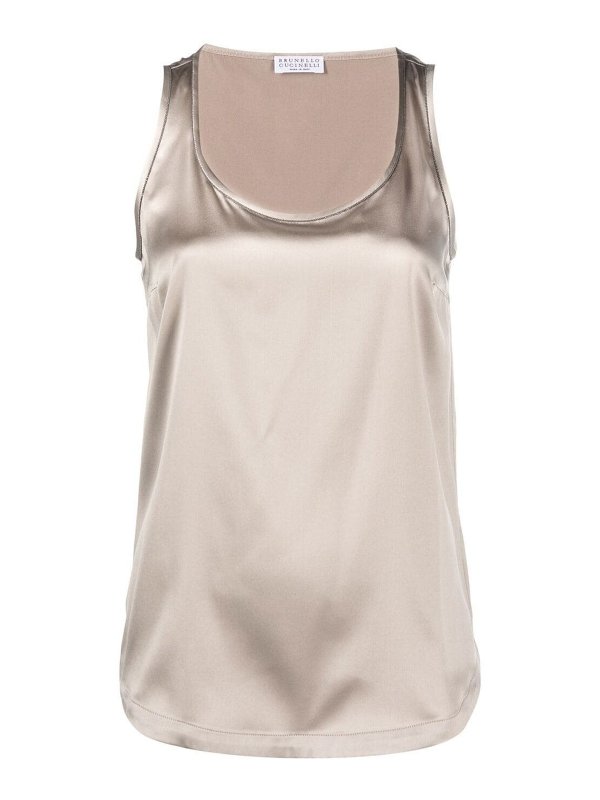 BRUNELLO CUCINELLI: Tops und Tank Tops - Top - Beige