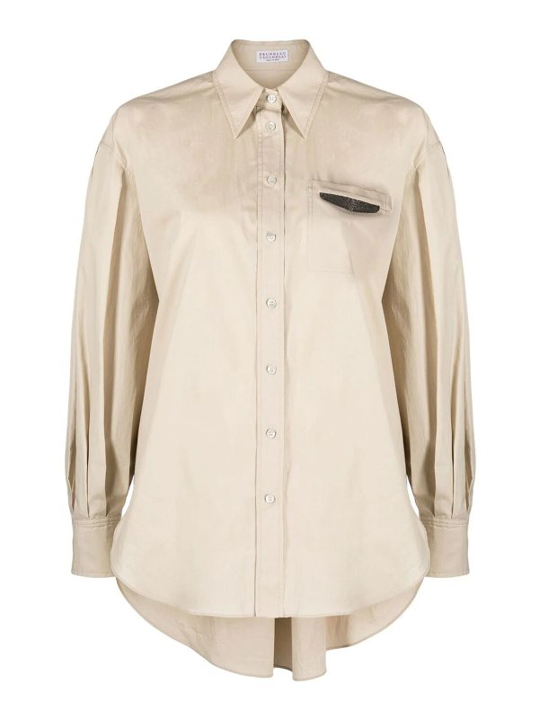 BRUNELLO CUCINELLI: シャツ - シャツ - ベージュ