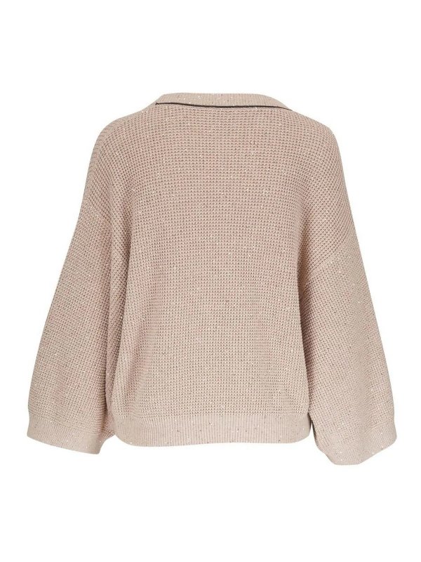 BRUNELLO CUCINELLI: クルーネック online - クルーネック - ベージュ