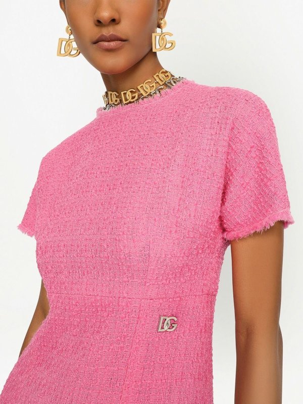 Tweed mini dress shop online: DOLCE & GABBANA