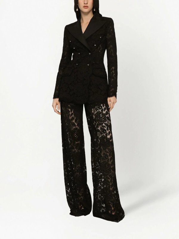 DOLCE & GABBANA: casual trousers online - Lace trousers
