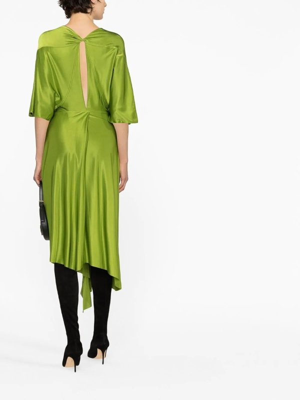 マキシドレス - 緑 shop online: VICTORIA BECKHAM