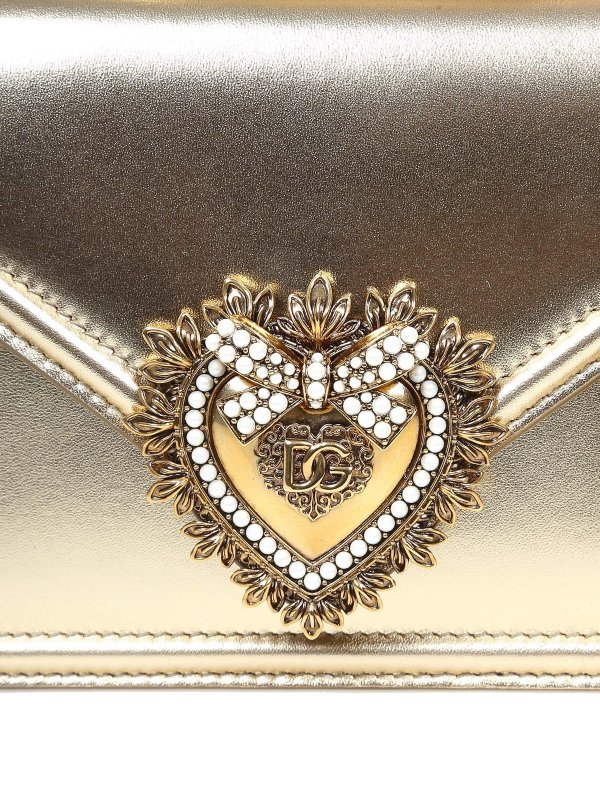 Bag in nappa leather with jeweled heart shop online: DOLCE & GABBANA