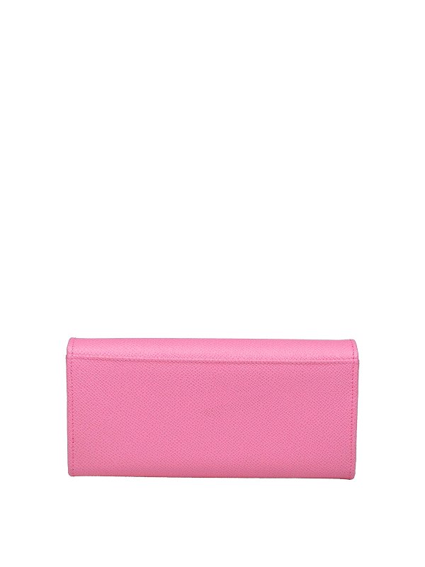 DOLCE & GABBANA: wallets & purses online - Leather wallet with logoed plate