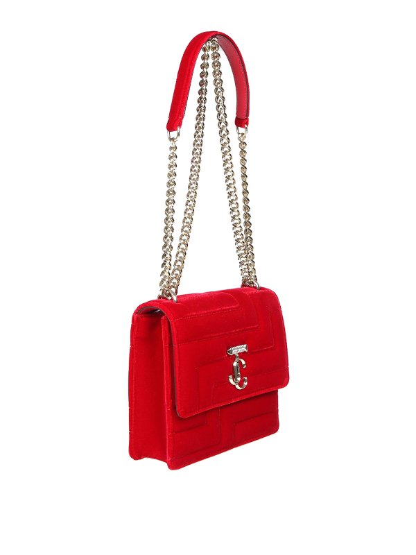 JIMMY CHOO: shoulder bags online - Velvet bag and jewel logo
