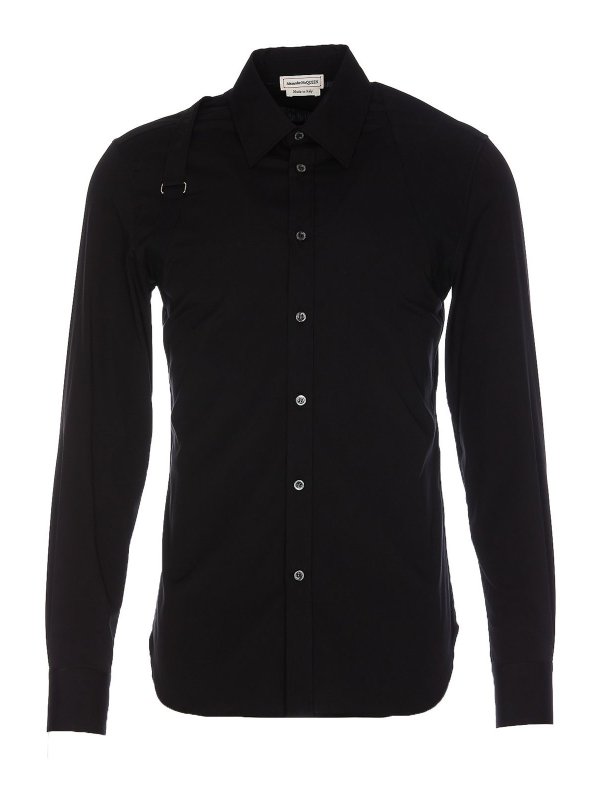 ALEXANDER MCQUEEN: shirts - Harness black shirt