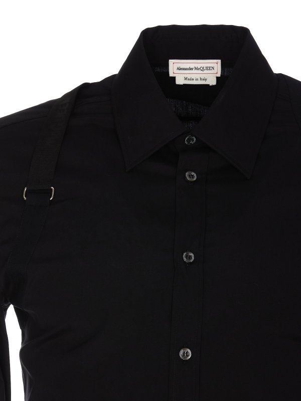 Harness black shirt shop online: ALEXANDER MCQUEEN