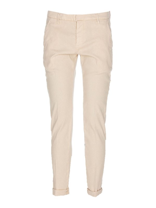 DONDUP: casual trousers - Beige casual trousers