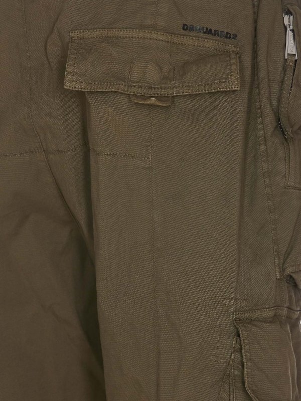 iKRIX DSQUARED2: casual trousers - Green cargo casual trousers