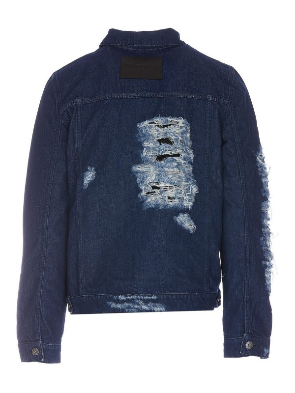 J.W. ANDERSON: denim jacket online - Distressed effect denim jacket