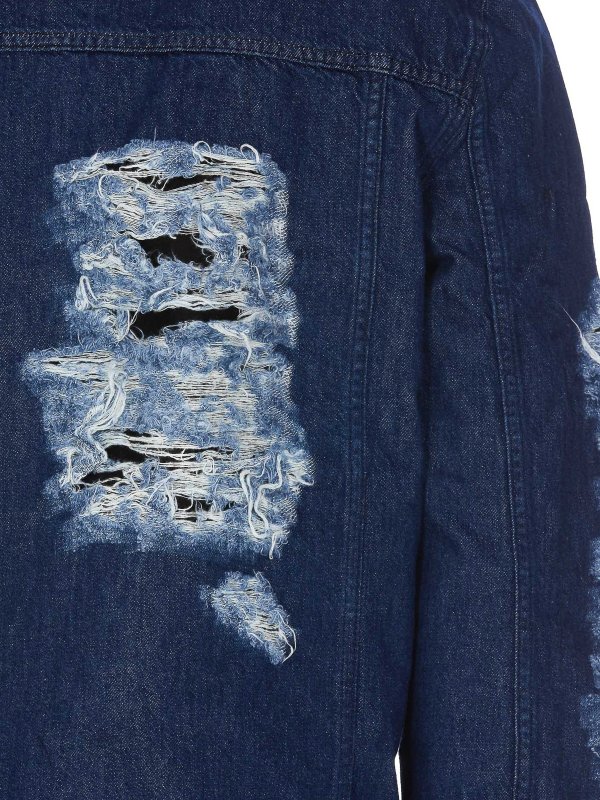 iKRIX J.W. ANDERSON: denim jacket - Distressed effect denim jacket