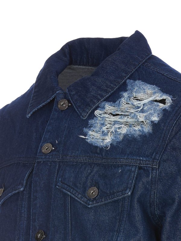 Distressed effect denim jacket shop online: J.W. ANDERSON