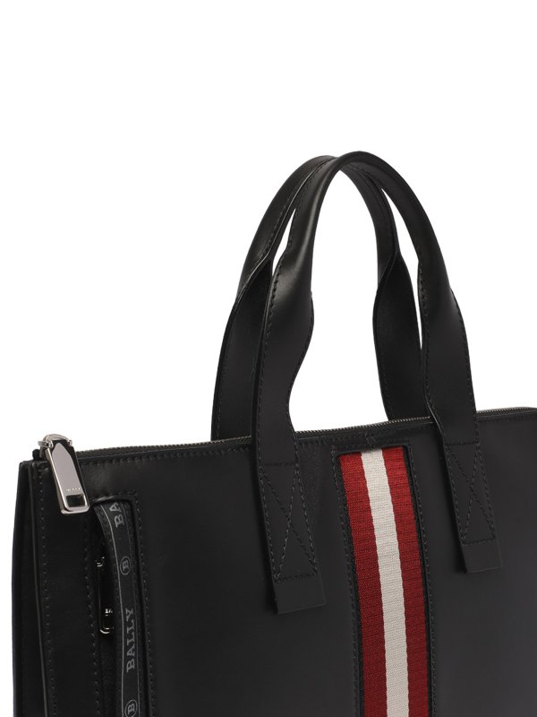 Messenger leather briefcase bag shop online: BALLY
