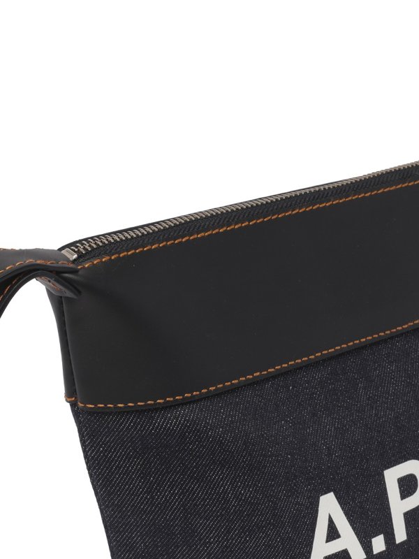 Logo clutch bag shop online: A.P.C.