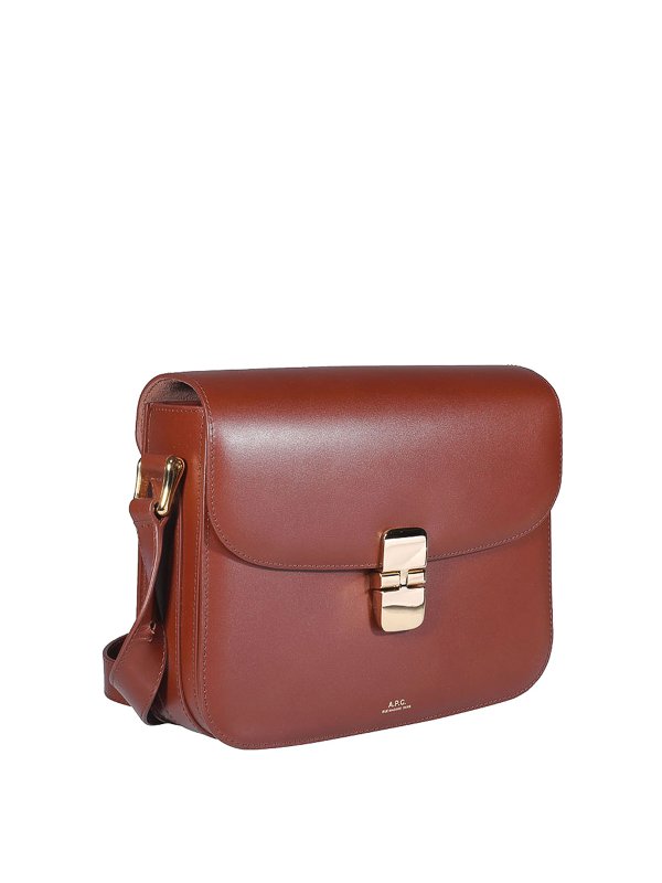A.P.C.: shoulder bags online - Brown leather shoulder bag