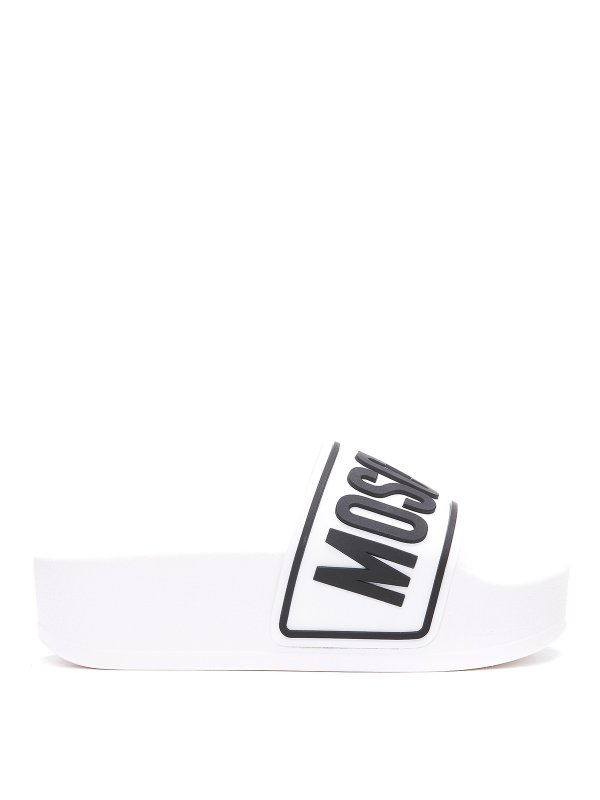 MOSCHINO: flip flops - Platform sliders