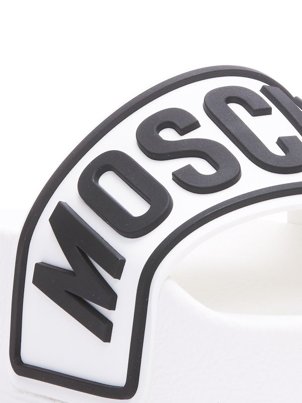 Platform sliders shop online: MOSCHINO