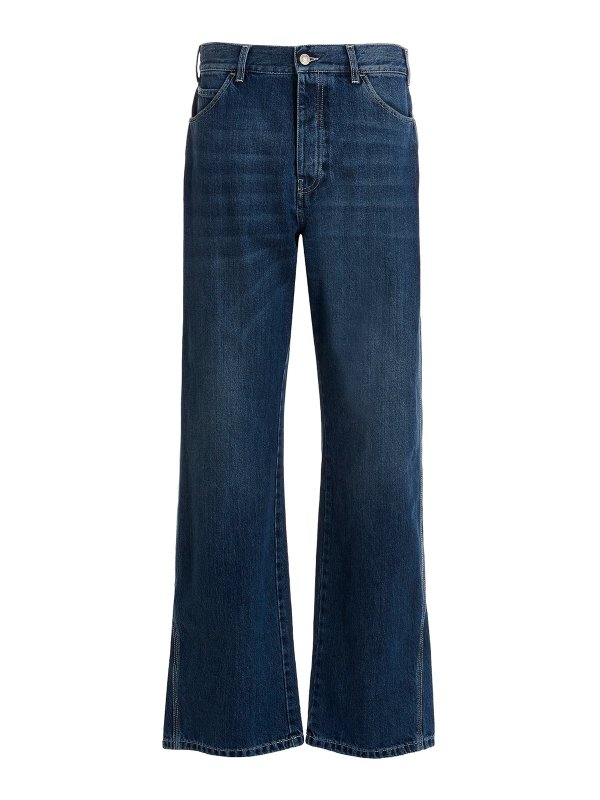 ALEXANDER MCQUEEN: ベルボトムジーンズ - フレアジーンズ - ブルー