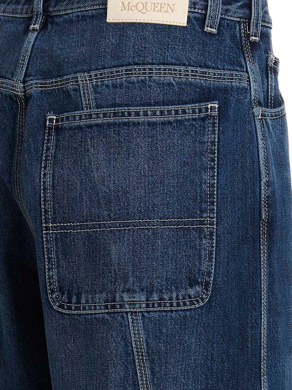フレアジーンズ - ブルー shop online: ALEXANDER MCQUEEN
