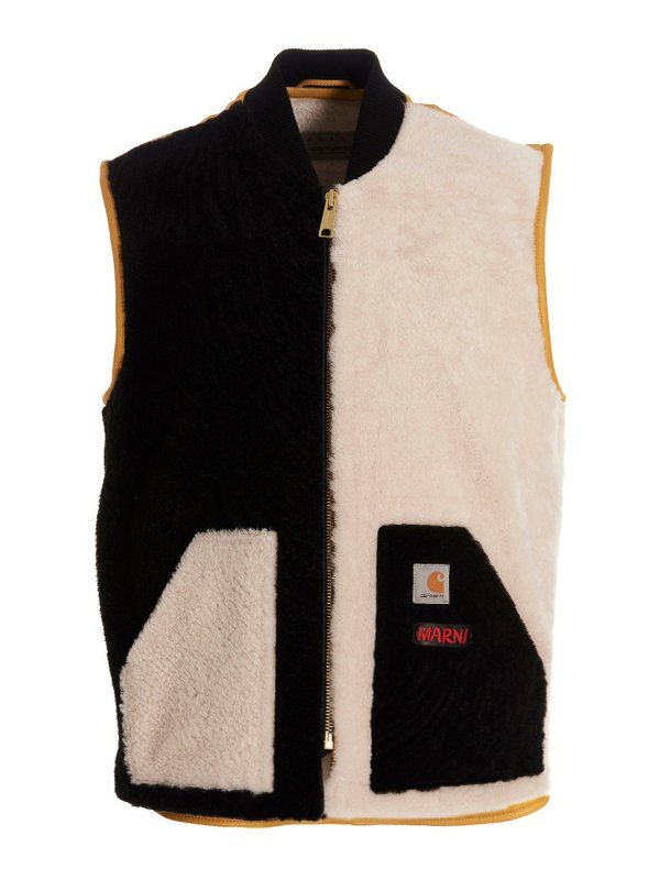 Marni: レザージャケット - レザージャケット - マルチカラー