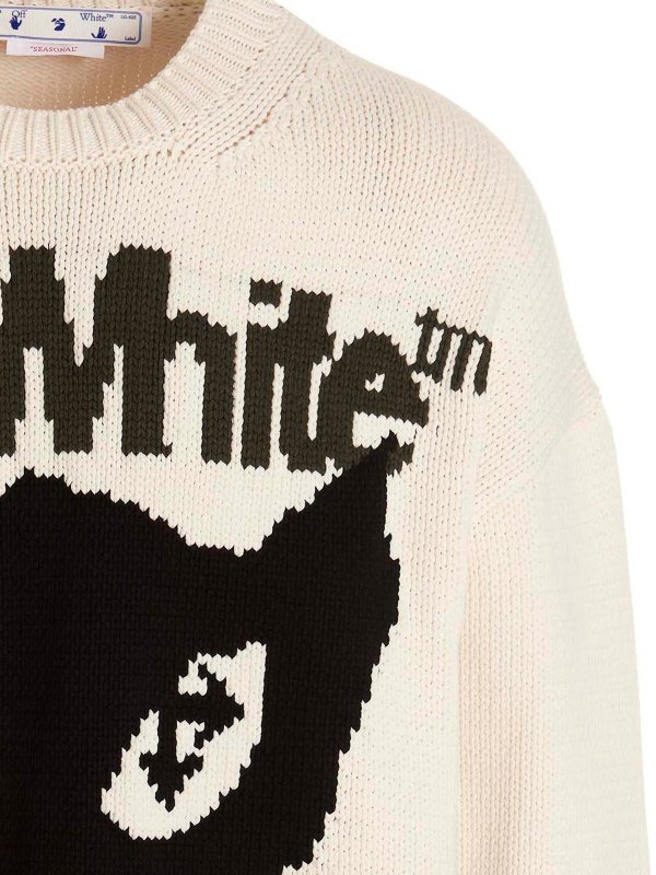 iKRIX OFF-WHITE: crew necks - Cat sweater