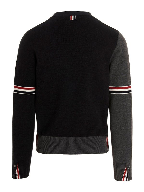 THOM BROWNE: cardigan online - Cardigan bicolore