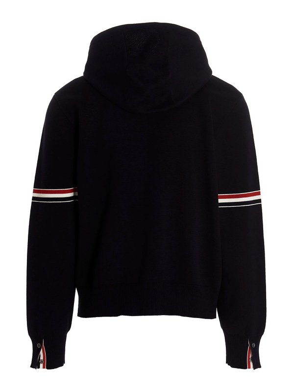 THOM BROWNE: Sweatshirts & Sweaters online - Contrast band hoodie