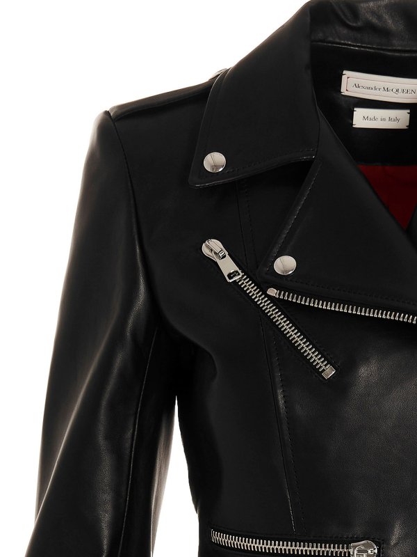 iKRIX ALEXANDER MCQUEEN: Lederjacken - Lederjacke - Schwarz
