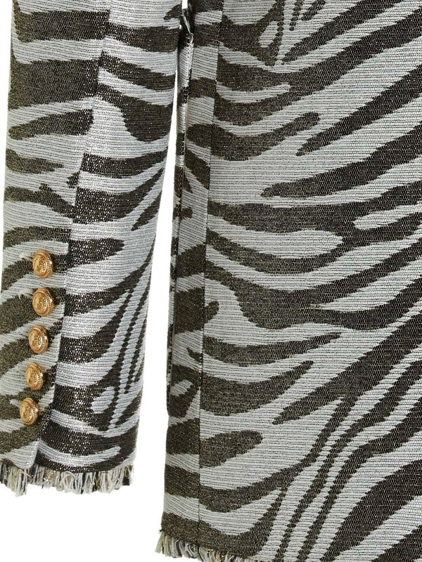 Blazer zebrata shop online: Balmain